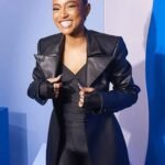 Divinity 2023 Karrueche Tran Black Leather Coat