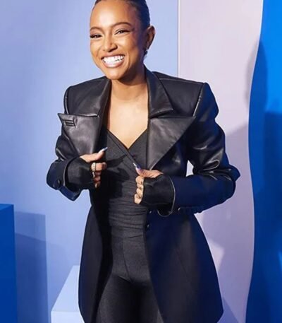 Divinity 2023 Karrueche Tran Black Leather Coat
