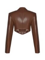 Divinity 2023 Karrueche Tran Brown Leather Jacket