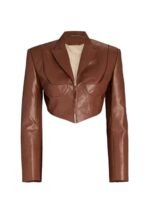 Divinity 2023 Karrueche Tran Brown Leather Jacket