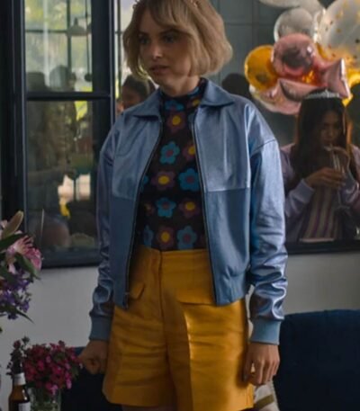 Do Revenge 2022 Eleanor Blue Bomber Jacket