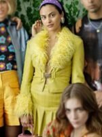 Do Revenge Camila Mendes Yellow Leather Jacket