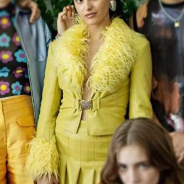 Do Revenge Camila Mendes Yellow Leather Jacket