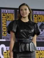 Doctor Strange 2022 Elizabeth Olsen Black Peplum Top