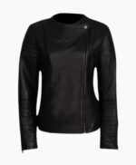 Doctor Who Season 7 Clara Oswald Black Leather Jacket