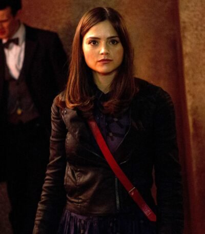 Doctor Who Season 7 Clara Oswald Black Leather Jacket