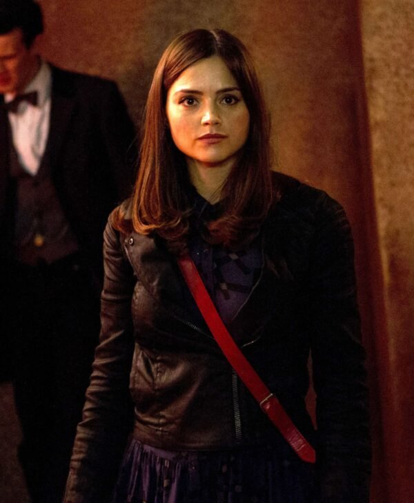 Doctor Who Season 7 Clara Oswald Black Leather Jacket