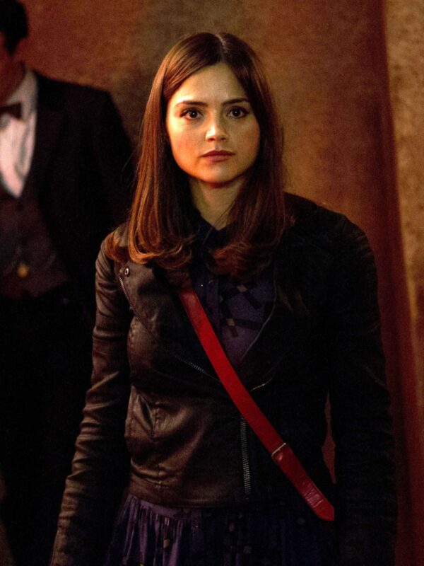 Doctor Who Season 7 Clara Oswald Black Leather Jacket