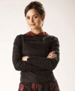 Doctor Who Season 7 Clara Oswald Black Leather Jacket