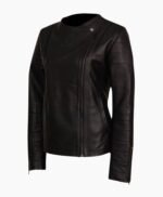 Doctor Who Season 7 Clara Oswald Black Leather Jacket