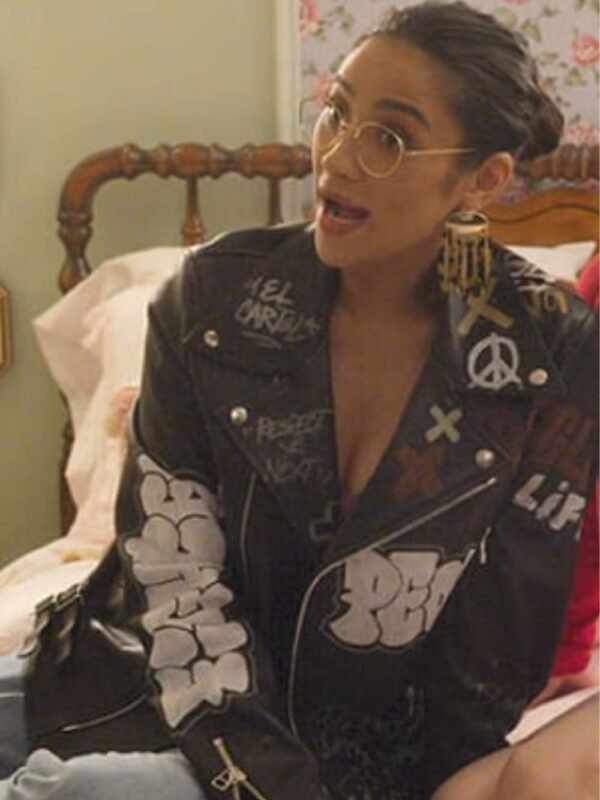 Dollface Stella Cole Black Biker Leather Jacket