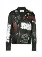 Dollface Stella Cole Black Biker Leather Jacket