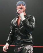 Dolph Ziggler Black Bomber Leather Jacket