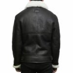 Dominique Aviator RAF Shearling Sheepskin Black Jacket