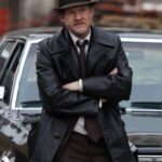 Donal Logue Gotham Black Leather Coat