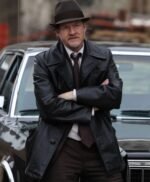 Donal Logue Gotham Black Leather Coat