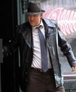Donal Logue Gotham Black Leather Coat