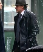 Donal Logue Gotham Black Leather Coat