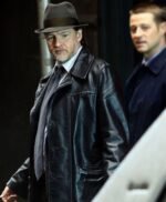 Donal Logue Gotham Black Leather Coat