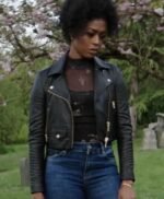 Double Life 2023 Javicia Leslie Biker Black Jacket