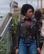 Double Life 2023 Javicia Leslie Biker Black Jacket