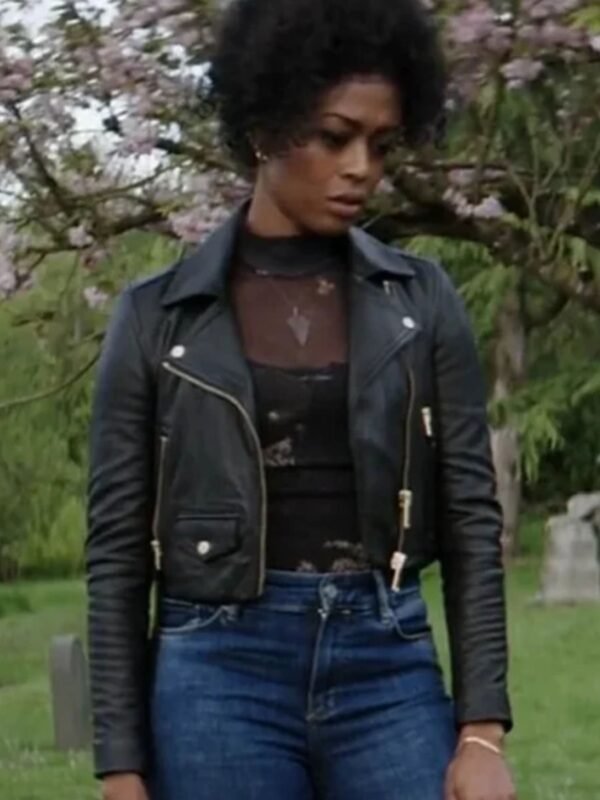 Double Life 2023 Javicia Leslie Biker Black Jacket