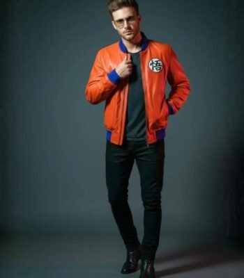 Dragon Ball Z Goku Orange Leather Jacket