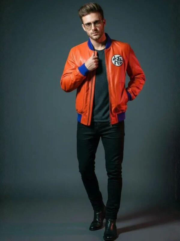 Dragon Ball Z Goku Orange Leather Jacket