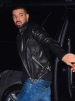 Drake Black Leather Jacket