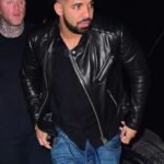 Drake Black Leather Jacket
