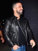 Drake Black Leather Jacket