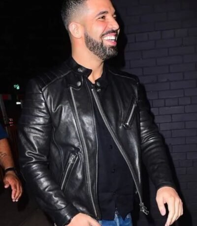 Drake Black Leather Jacket