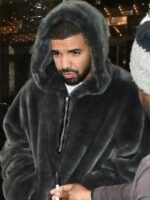 Drake Fuzzy Fur Hooded Jacket