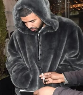 Drake Fuzzy Fur Hooded Jacket