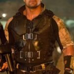 Dwayne Johnson G I Joe Retaliation Black Leather Vest