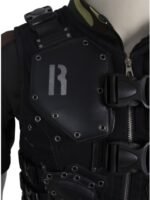 Dwayne Johnson G I Joe Retaliation Black Leather Vest