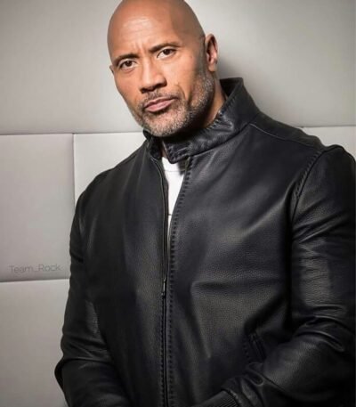 Dwayne Johnson Jungle Cruise Black Leather Jacket