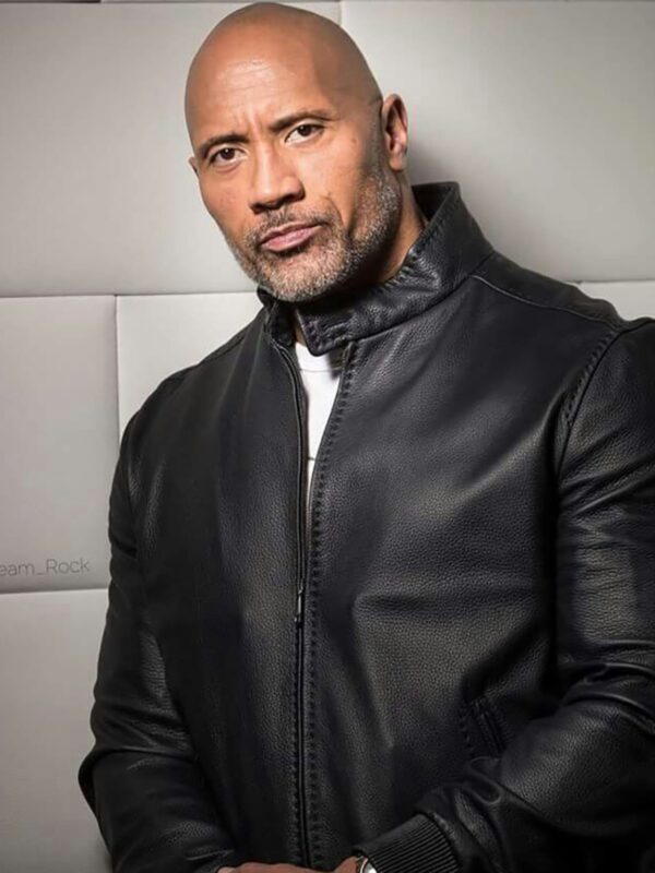 Dwayne Johnson Jungle Cruise Black Leather Jacket