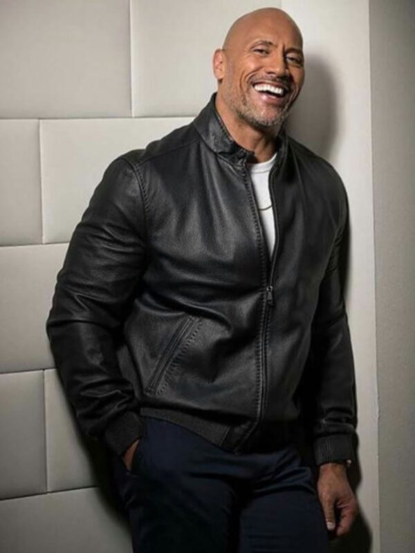 Dwayne Johnson Jungle Cruise Black Leather Jacket