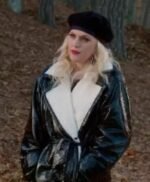 Dynasty S03 Alexis Carrington Leather Mid Length Coat