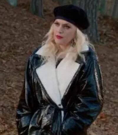 Dynasty S03 Alexis Carrington Leather Mid Length Coat