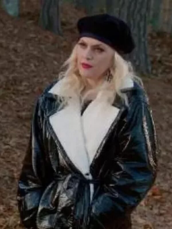 Dynasty S03 Alexis Carrington Leather Mid Length Coat
