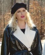 Dynasty S03 Alexis Carrington Leather Mid Length Coat