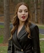 Dynasty S03 Ep16 Elizabeth Gillies Black Double Breasted Coat