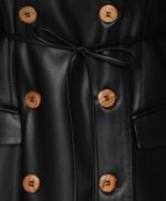 Dynasty S03 Ep16 Elizabeth Gillies Black Double Breasted Coat