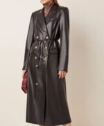 Dynasty S03 Ep16 Elizabeth Gillies Black Double Breasted Coat
