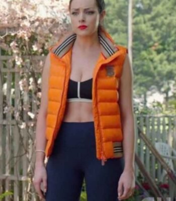 Dynasty S03 Fallon Carrington Orange Parachute Vest