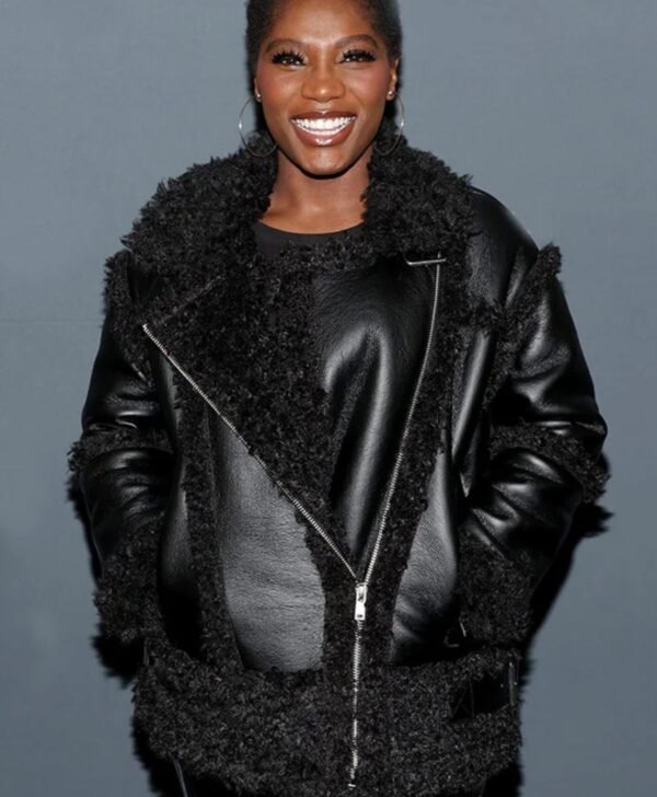Earth Mama 2023 Doechii Black Leather Jacket