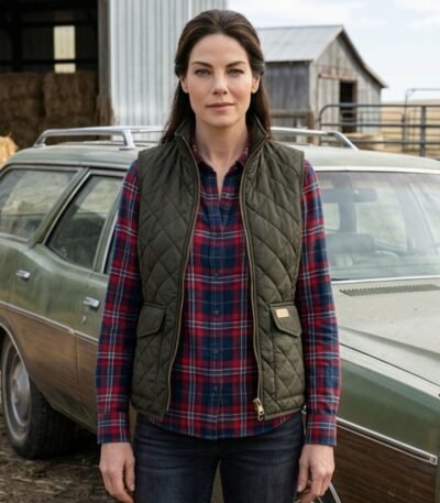 Echoes S1 E6 and E7 Leni Green Quilted Vest