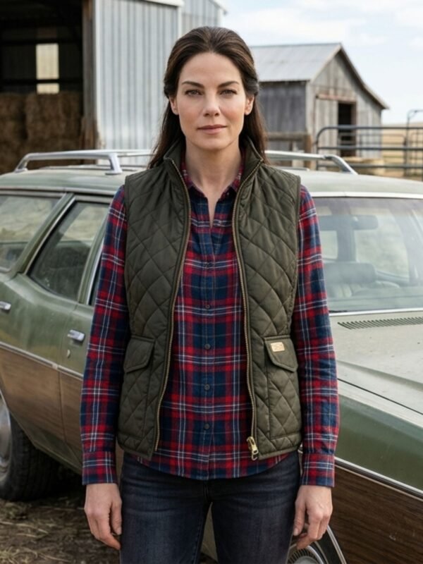 Echoes S1 E6 and E7 Leni Green Quilted Vest